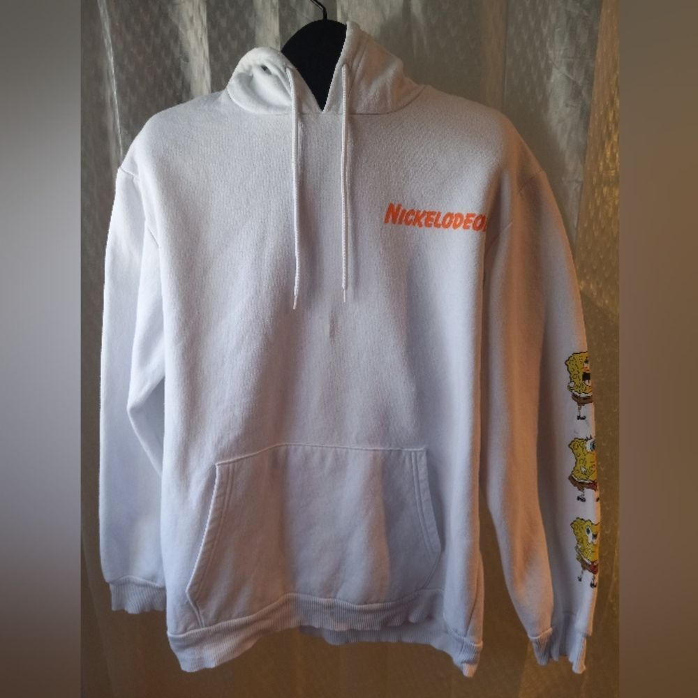 Nickelodeon Spongebob Squarepants Men's Large White Graphic Hoodie